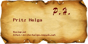 Pritz Helga névjegykártya